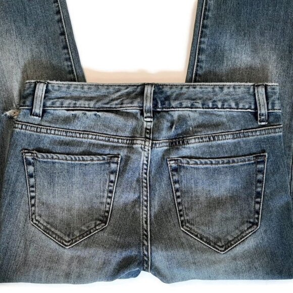 3/$20 Joe Fresh Ultra Slim Distressed Low Rise Jeans Womens Size 00 Blue - Picture 3 of 10